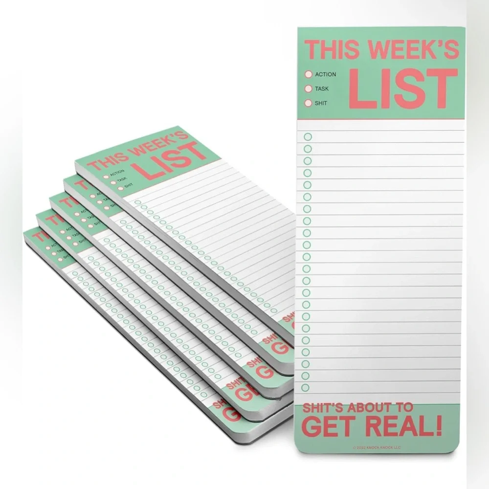 Weekly List Notepad 3.5” X 9”
